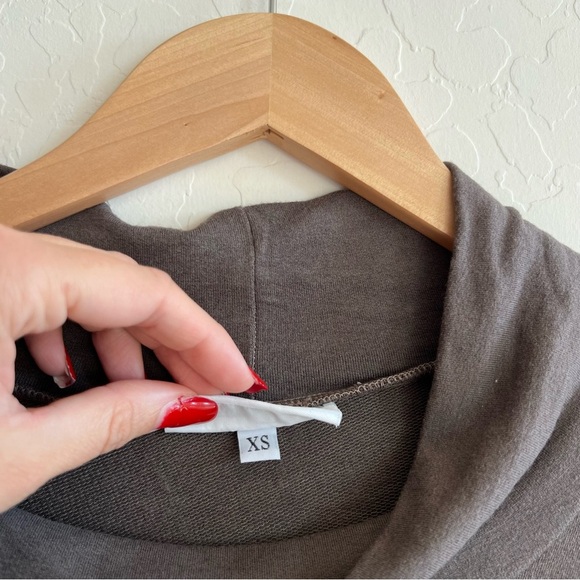 Bryn Walker Dimitri Tunic Top Oversized Brown Boxy Terry Knit - Picture 5 of 6